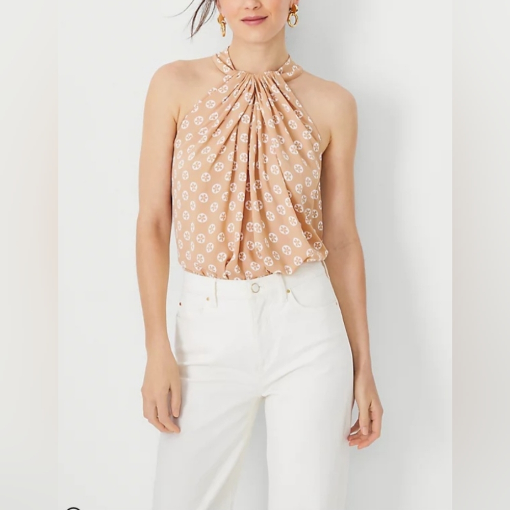 Ann Taylor Draped Halter Top Size Small